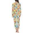 thumbnail image 3 of FOR U DESIGNS Colorful Butterfly Women Pjs Sets Long Sleeve and Long Pants and Crew Neck Tops 2PCS Size L Ladies Nightwear Pajamas Set with Pockets Sleepwear for Women, 3 of 6