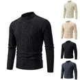 thumbnail image 1 of LOVZFMLL Men's Sweaters, Classic Solid Color Turtleneck Ribbed Pullover, Casual Fashion Everyday Layering Shirt, Warm Winter Tops, Fall Clothes, 1 of 3
