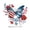 USA Butterfly, variant on FLOPESN DIY Dot Diamond Painting Art, with exquisite and sparkling patterns measuring 9.84x9.84in, made of acrylic material suitable for home and desktop decoration
