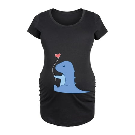 

Bloom Maternity - Blue Dinosaur Art - Women s Maternity Scoop Neck Graphic T-Shirt