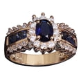thumbnail image 2 of Opvise Women Vintage Cubic Zirconia Inlaid Band Finger Ring Wedding Party Jewelry Gift, 2 of 7