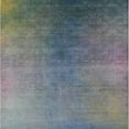 thumbnail image 1 of Ahgly Company Indoor Square Mid-Century Modern Marble Blue Oriental Area Rugs, 3' Square, 1 of 6