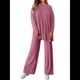 thumbnail image 3 of Conjuntos de Dos Piezas para Mujer, Camisetas de Larga A Juego, Pantalones Anchos y Chándales, Ropa de Otoño. Rosa S, 3 of 10