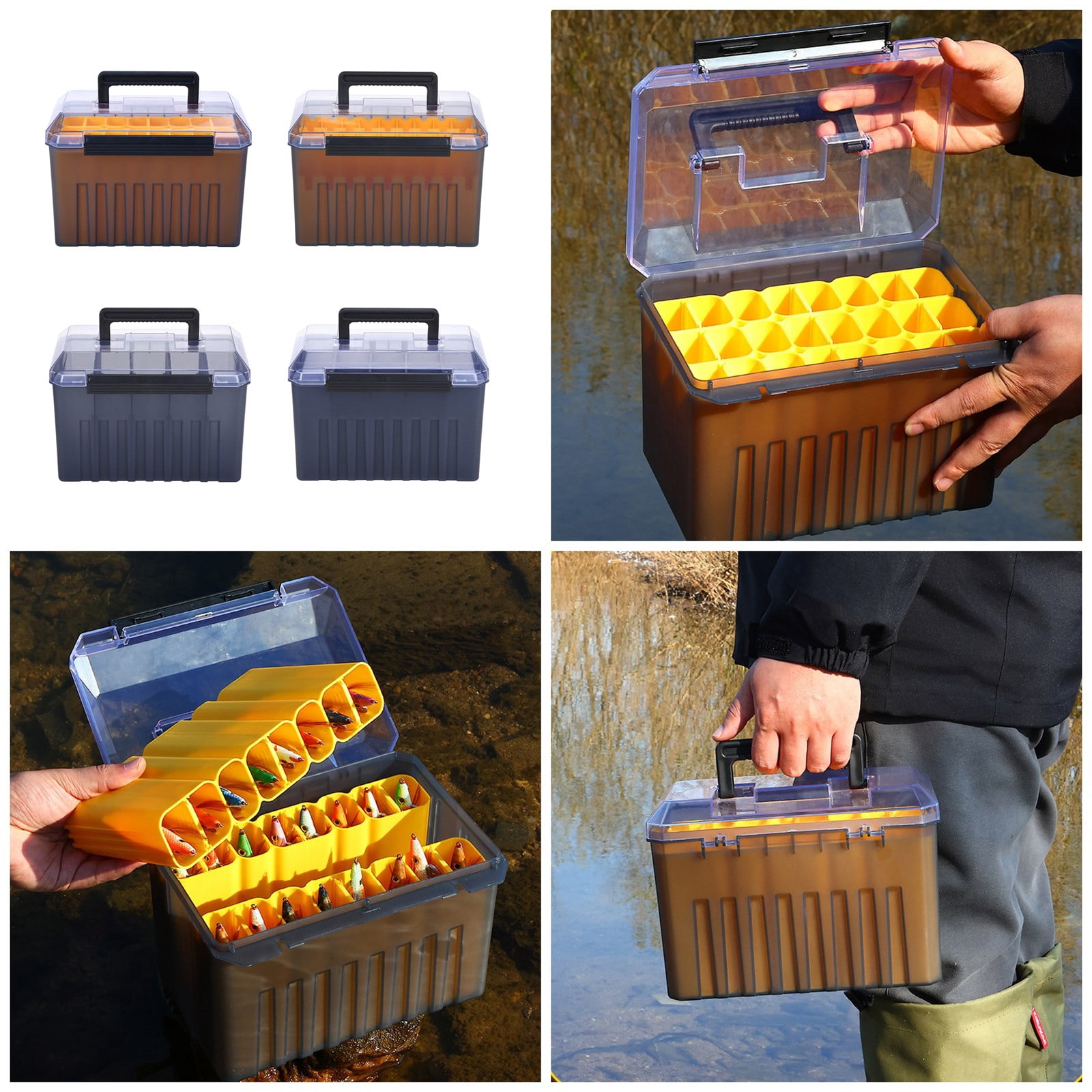 Shrimp Fishing Baits Storage Box Thickened Hard Squid Hook Tackle Lure Organizers Light Weights Fishing Tackle Box