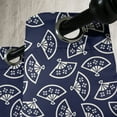 thumbnail image 4 of Ambesonne Geometric Grommet Curtain, Fan Pattern, 50" x 63", Dark Blue Cream, 4 of 6