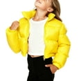 thumbnail image 5 of Cethrio Girls Puffer Jackets, Warm Zip up Stand-up Collar Fashion Winter Coats Yellow Size 9-10T, 5 of 5