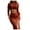 Brown, variant on Aayomet High Waisted Bikini Bottom Womens Summer Swimsuit Split Bikini Suit And Long Sleeved Skirt Suit,Black L