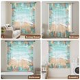 thumbnail image 6 of Ocean Coastal Sheer Curtains 54 Inches Long, Summer Nautical Beach Coral Starfish Light Filering Curtains, Breathable Simi Curtain Privacy Drapes for Kitchen Bathroom Small Window Treatment, 6 of 9