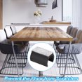 thumbnail image 5 of Uxcell 25mm Rectangle Chair Leg Cover with Felt Pad, 8Pcs Furniture Feet Hardwood Protectors Black, 5 of 6