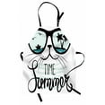 thumbnail image 1 of Animal Apron Hipster Cat and Palms Ship Ocean Reflection Summer Time Image Art Print, Unisex Kitchen Bib Apron with Adjustable Neck for Cooking Baking Gardening, Almond Green Black Teal, by Ambesonne, 1 of 3