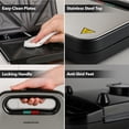 thumbnail image 3 of OVENTE Electric Sandwich Maker with Non-Stick Plates, Indicator Lights, Cool Touch Handle, Easy to Clean and Store, Perfect for Cooking Breakfast, Grilled Cheese, Tuna Melts and Snacks, Black GPS401B, 3 of 7