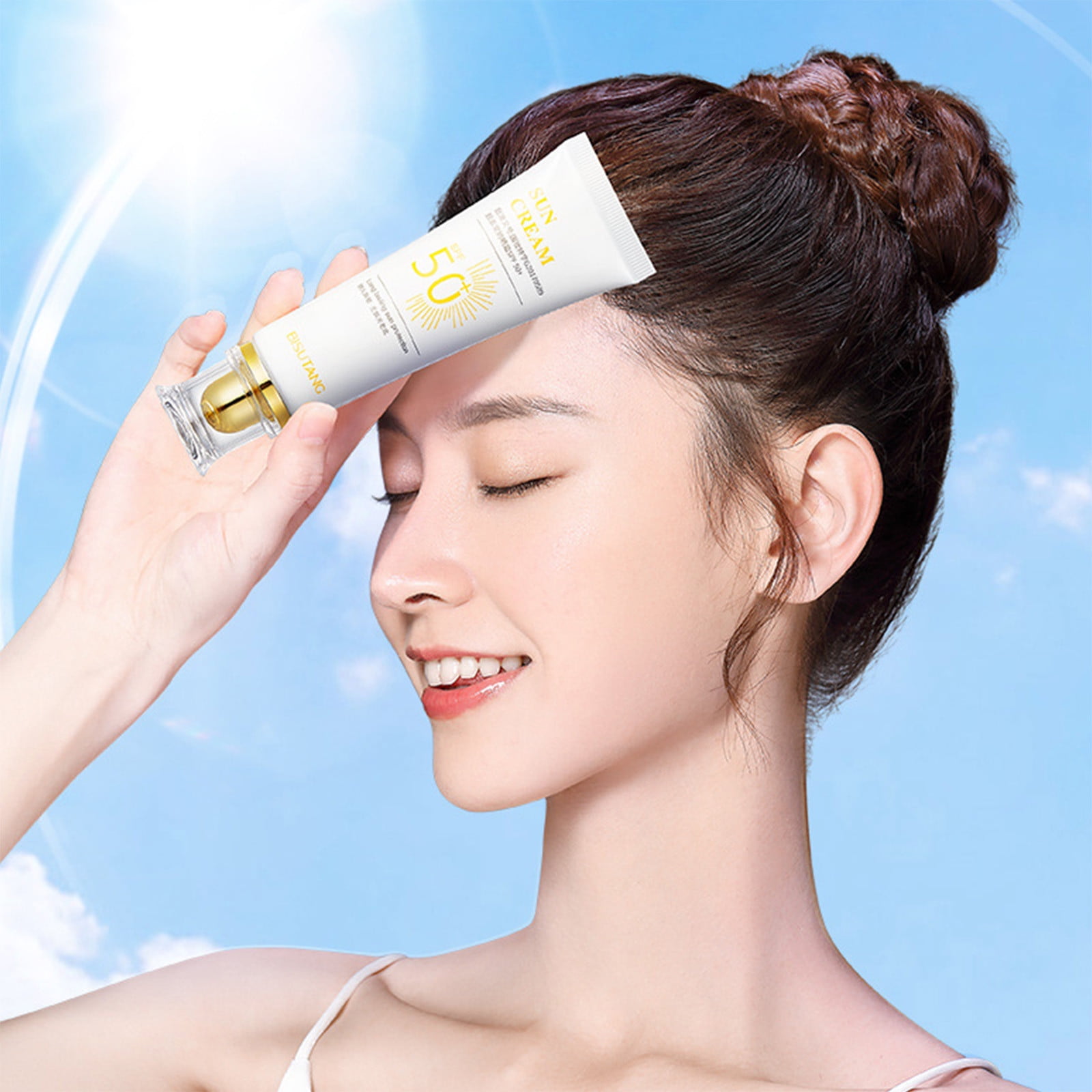 BOSS - Top De Bikini Con Factor De Protección Solar 50 Y Detalles Cortados A Laser
