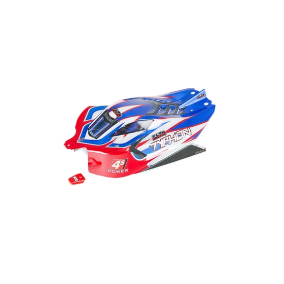 ARRMA TYPHON TLR Tuned Finished Body Red/Blue ARA406164 Car/Truck  Bodies wings & Decals