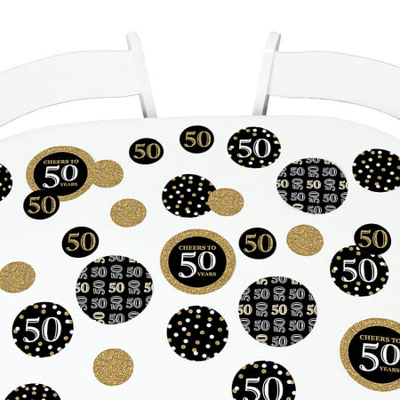 Adult 50th Birthday - Gold - Birthday Party Table Confetti Set - 27 ...