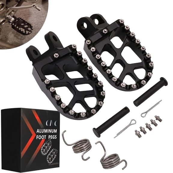 Dirt Bike Foot Pegs Footpegs Pedal Rest for Honda CR80R CR80RB 1996-2002 CR85R CR85RB 2003-2007 CRM250 1989-1998 XR250R XR400R 1996-2004 XR600R 1989-2000 XR650L 1992-2021 CRF230L 2008-2009 Motorcycle
