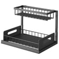 thumbnail image 1 of Estante de especias de cocina Organizador de pequeña sala extraíble de 2 niveles, estantes para cajones debajo de estantes de cocina, estantes de almacenamiento para maquillaje de Magideal Estante de especias de cocina, 1 of 6