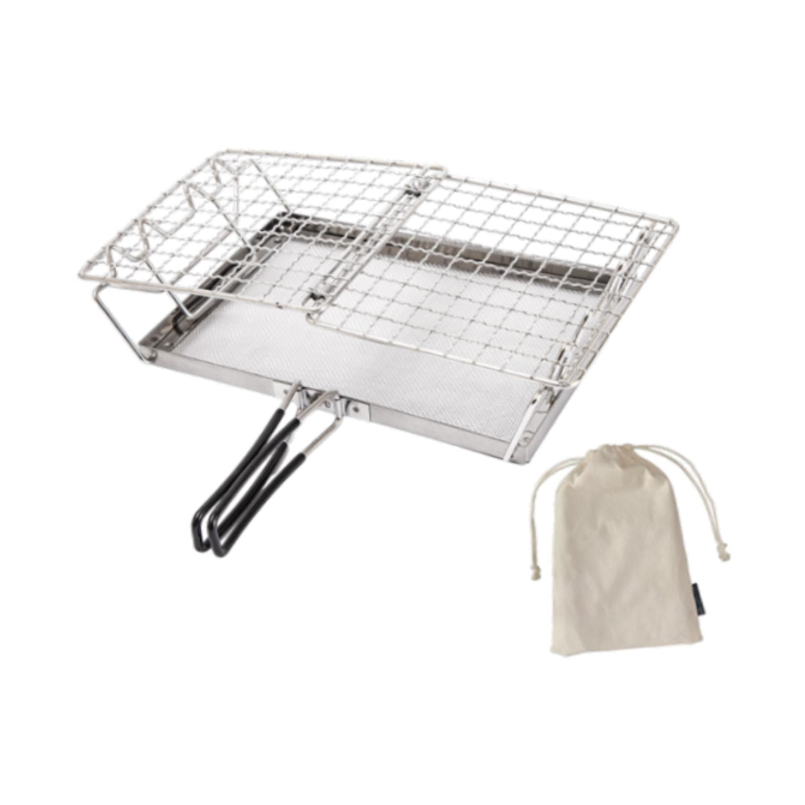 Wswqop Camp Stove Toaster Bread Toaster Portable Foldable Camping Toaster Firepit Grill