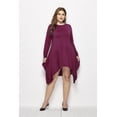 thumbnail image 3 of U.Vomade Women's Fall Plus Size Dress Solid Color Round Neck Long Sleeve Pocket Dress, 3 of 6