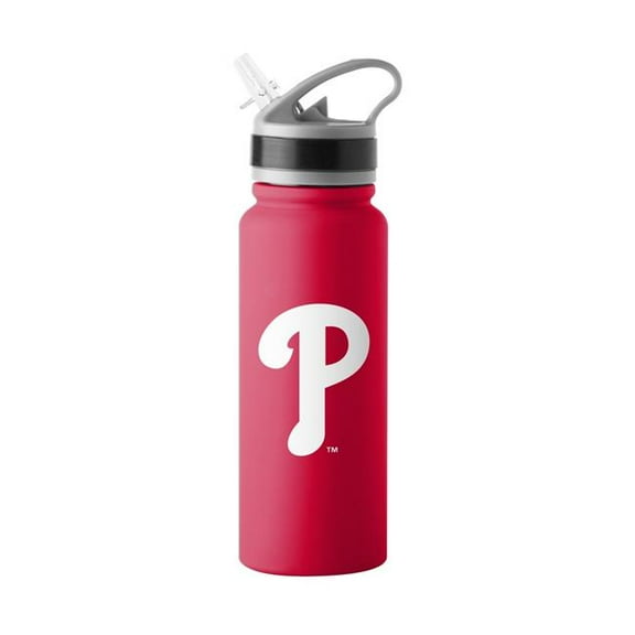Logo Brands 522-S25UFTB-8 25 oz Philadelphia Phillies Logo Stainless Single Wall Flip Top Bottle
