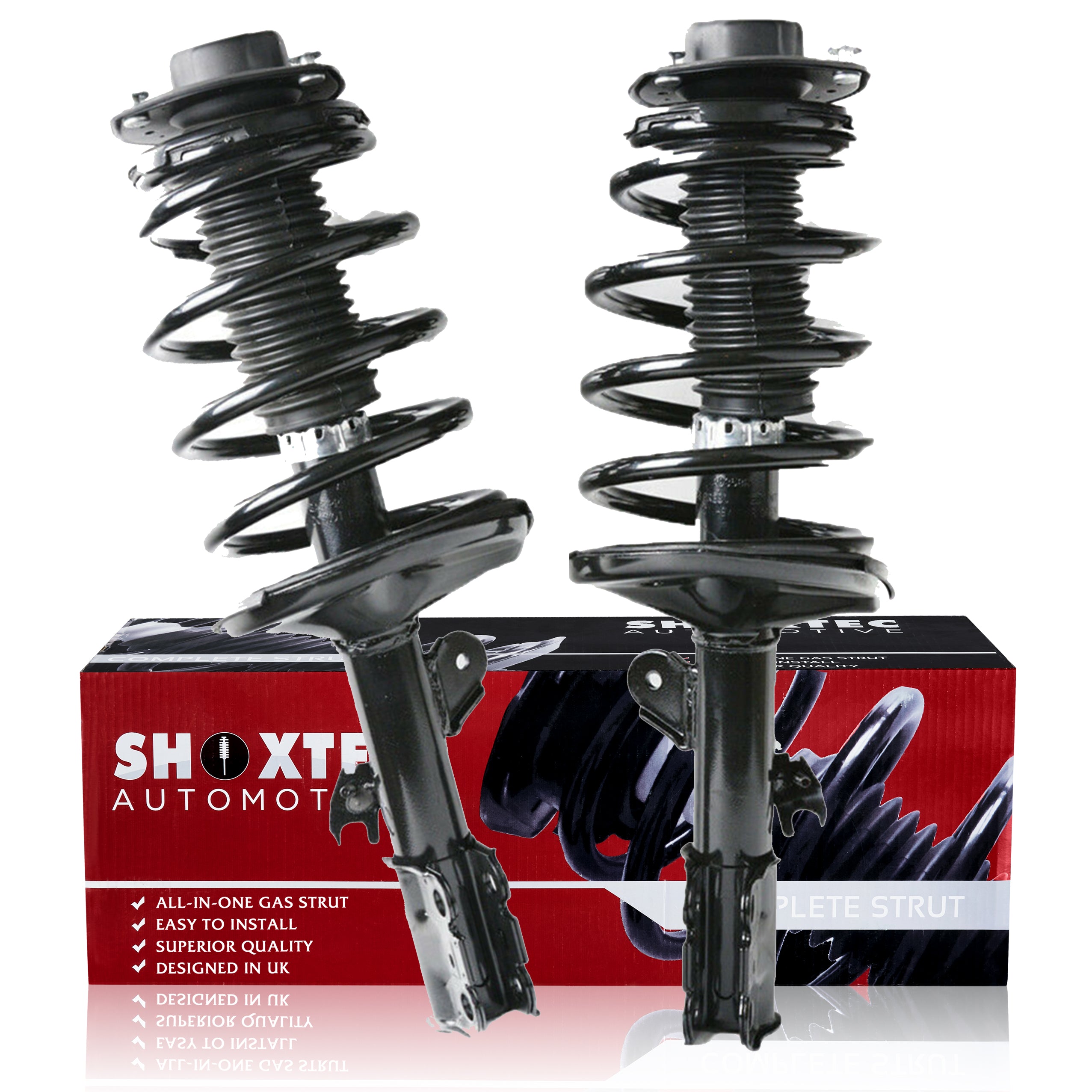 Shoxtec Front Complete Struts Assembly fits 1998 - 2003 Toyota Sienna Coil Spring Shocks Absorber Repl part no. 11961 11962