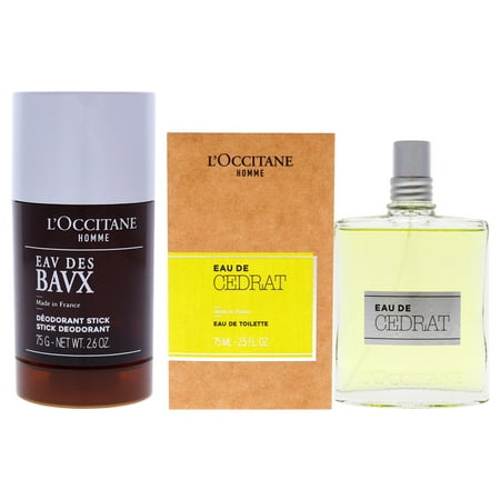 LOccitane Baux Stick Deodorant and Eau de Cedrat 2 Pc Kit - 2.6oz Deodorant Stick, 2.5oz EDT Spray