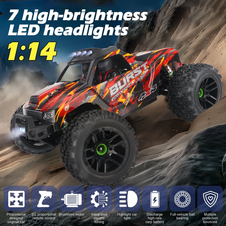 Yexmas 1:14 RTR Brushless Fast RC Cars for Adults, 70KM/H High
