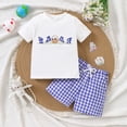 thumbnail image 4 of Kiijoy Baby Boys Easter Outfits Rabbit Embroidery Short Sleeve T-Shirt and Plaid Shorts Set, Sizes 6-12 Months, 4 of 6