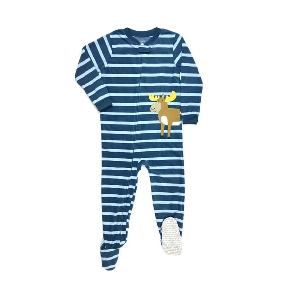Carter's Little Boys' 1-Piece Moose Applique Fleece PJs, 3-Toddler