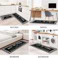 thumbnail image 5 of Black Kitchen Rugs and Mats Sets of 2,Black White Buffalo Plaid Kitchen Decoration Non-Slip Absorbent Kitchen Mats for Sink Waterproof Runner Rug for Laundry Room, 5 of 6