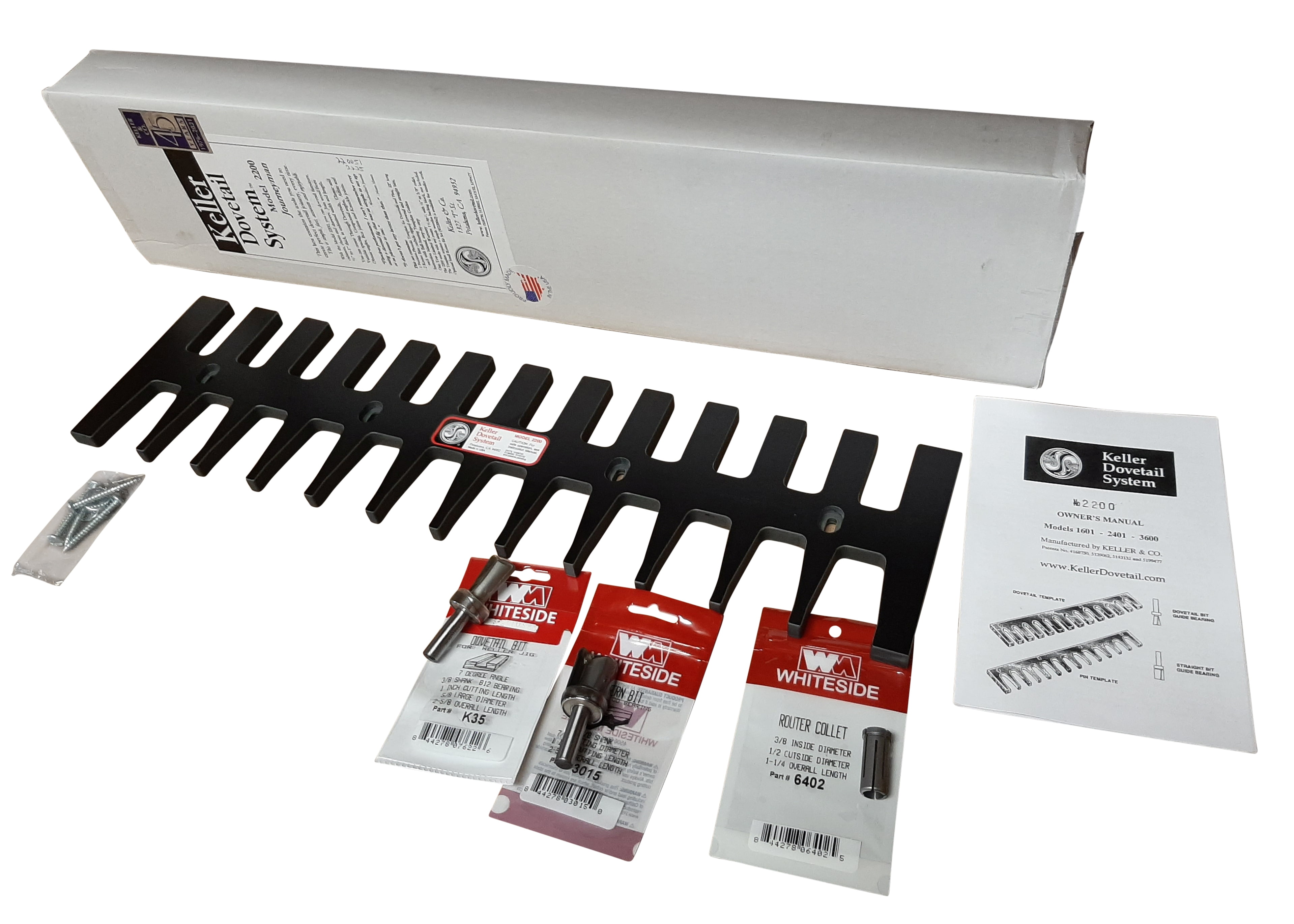 Keller Dovetail 2200 Jig + Best in Category Whiteside Router Bit