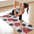 thumbnail image 6 of Pioneer Flower Floral Print Pattern Hot Yoga Mat Towel Non Slip for Hot Yoga - Quick-Drying Yoga Mat Cover with 4 Corner Pockets with Travel Bag - Hot Yoga Towel Non Slip 70"x26", 6 of 6