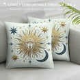 thumbnail image 3 of Nawypu Throw Pillow Covers Moon and Sun with Day Work Gold Light Love Man Mark Medallion Medieval Night Ornament for Living Room Bedroom Sofa, 3 of 5