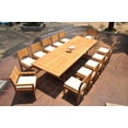 thumbnail image 5 of Grade-A Teak Dining Set: 12 Seater 13 Pc: 118" Double Extension Mas Rectangle Trestle Leg Table And 12 Veranda Chairs (2 Arm & 10 Armless Chairs) WholesaleTeak #WMVR94, 5 of 5