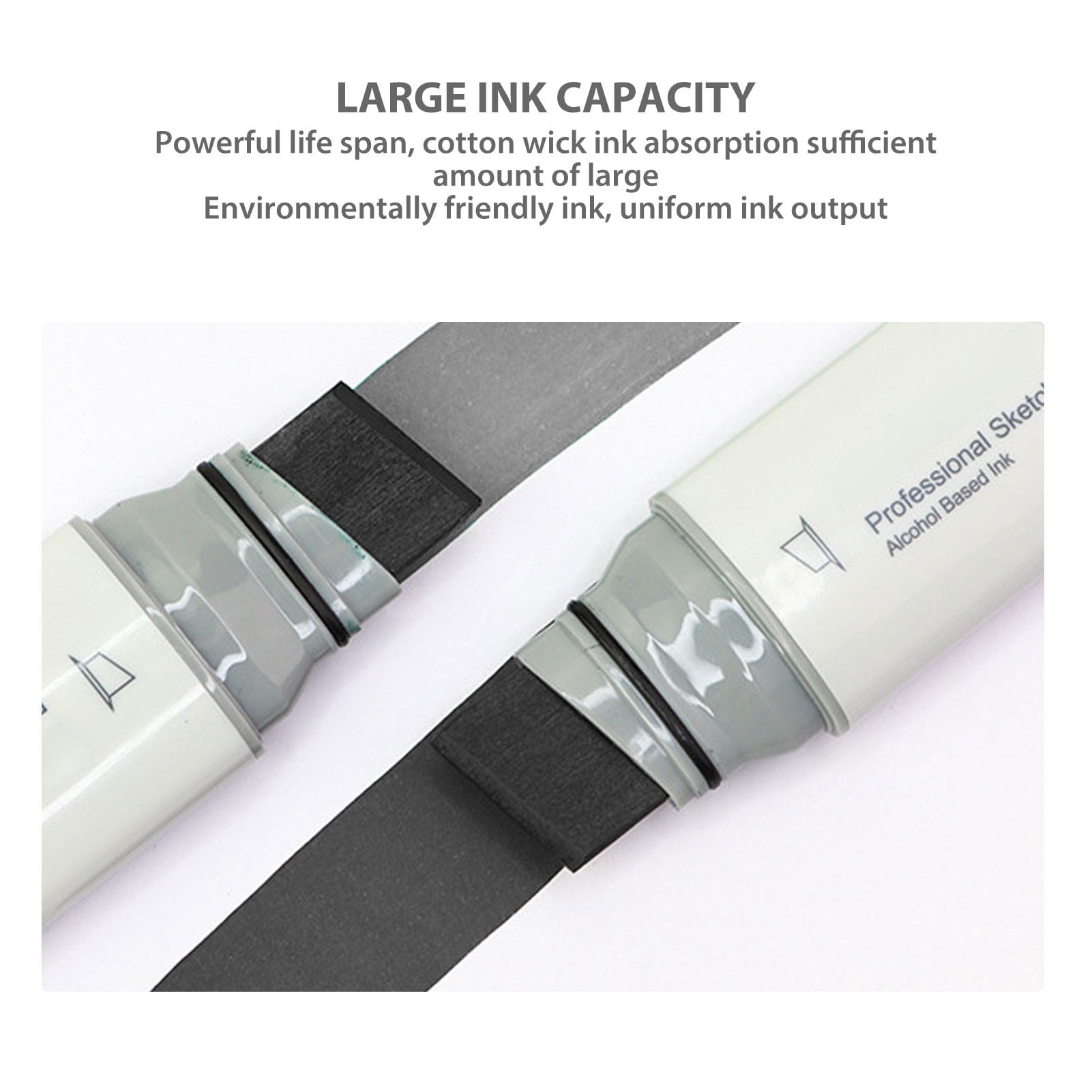 Nieyigj Jumbo Art Markers Large Wide Head Paint Pen Set Fluent Ink Absorption for Painting Drawing Highlighting Rendering Warm Gray Color 5 Count Professional Artist Supplies