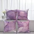 thumbnail image 3 of Dashan Purple Gold Marble Throw Pillow Covers 20x20 Set of 4,Modern Abstract Marble Decorative Pillow Cases for Bedroom Sofa Couch, 3 of 6