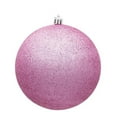 thumbnail image 1 of Vickerman N593079DG Boule de Noël 12 Po. Rose Pailletée avec Capuchon Percé, 1 of 3
