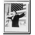 thumbnail image 2 of Historic Framed Print, [William F. Buckley, half-length portrait, standing, facing left, arms outstretched at press conference in New York City], 17-7/8" x 21-7/8", 2 of 9