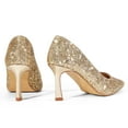 thumbnail image 3 of WomensHigh Heels Pumps Pointed-Toe Slip-On Stilettos Sparkling high heels, 3 of 5