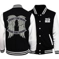 thumbnail image 2 of Chaquetas para hombre con estampado de alas de The Walking Dead, chaquetas de bombardero holgadas de moda de hip hop, uniformes de béisbol de otoño con personalidad para hombre, 2 of 4