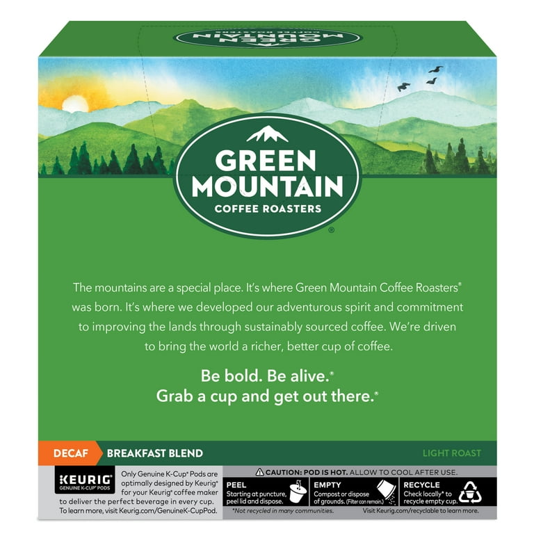 Green Mountain Coffee Roasters Decaf Breakfast Blend Light Roast K