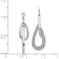 thumbnail image 3 of 14K White Gold Double Teardrop Dangle Diamond Earring Jackets (29 X 10) Made In India ejm5344-025-wa, 3 of 5