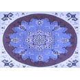 thumbnail image 1 of Ahgly Company Indoor Rectangle Medallion Blue Traditional Area Rugs, 2' x 3', 1 of 4