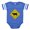 Royal Blue, variant on CafePress - Cow Crossing TRANS FIN - Cute Infant Baby Football Bodysuit