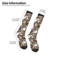 thumbnail image 2 of Naloa Rabbits on Floral Thigh High Socks Extra Long Stretchy Sock Women Over Knee High Opaque Stocking Daily Wear, 2 of 6