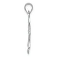 thumbnail image 2 of 14k White Gold Diamond-cut Dragonfly Pendant Charm, 2 of 3