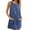 New/Blue, variant on Otvok Ladies Tank Dress Solid Color Round Neck Corduroy Sleeveless Backless Vest Dress