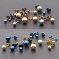 thumbnail image 1 of Sencillez, individualidad, moda, bola redonda pequeña de acero de titanio, aguja fina, antialérgico, orificio para la oreja, clavo para la oreja, joyería para clavos en el hueso de la oreja, 1 of 4