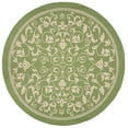 thumbnail image 2 of Safavieh Courtyard Nanda Botanical Indoor/Outdoor Area Rug, Olive/Natural, 7'10" x 7'10" Round, 2 of 11