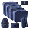 thumbnail image 1 of 8 Piece Simple Luggage Packing Bag Set Space-saving Travel Finishing Bag For Outdoor Traveling, 1 of 5