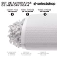 thumbnail image 2 of Set de  4 Almohadas Memory Foam Estándar Gel Ajustable Suave Cómoda, 2 of 6